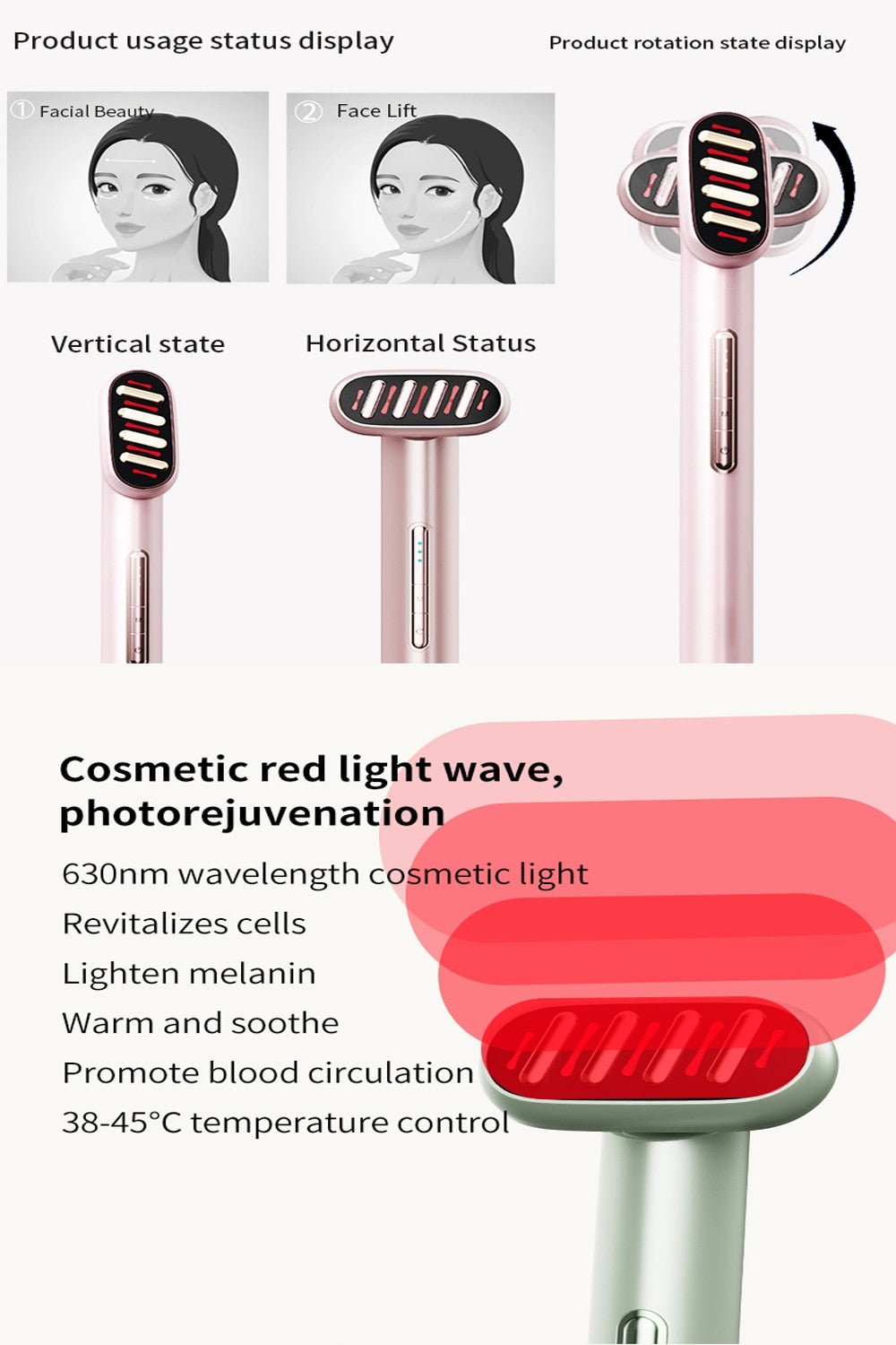 GlowPro 5-in-1 Beauty Wand – Professional Skincare Technology at Home